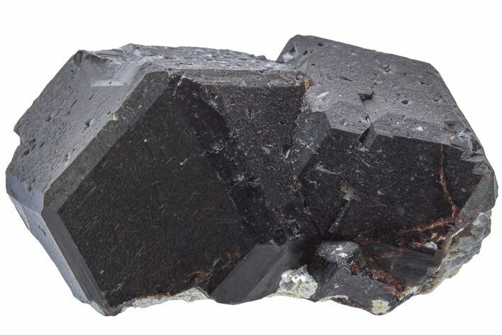 Jet-Black Andradite Garnet Cluster - Inner Mongolia #225111